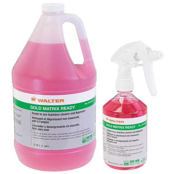Walter Surface Technologies Gold Matrix Ready All-Purpose Cleaner Degreaser, 1 gal. Jug, Liquid, Pink 53G075 - main